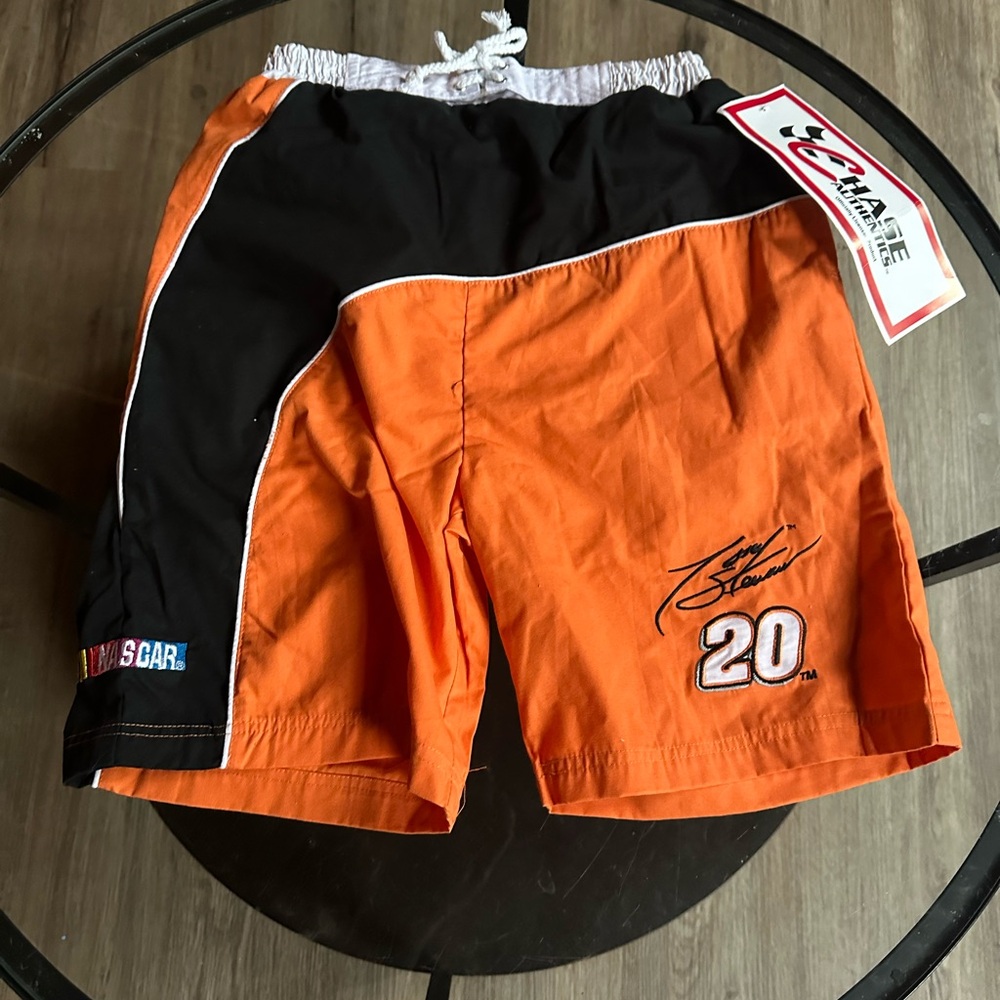Chase Authentics Black and Orange NASCAR Shorts M